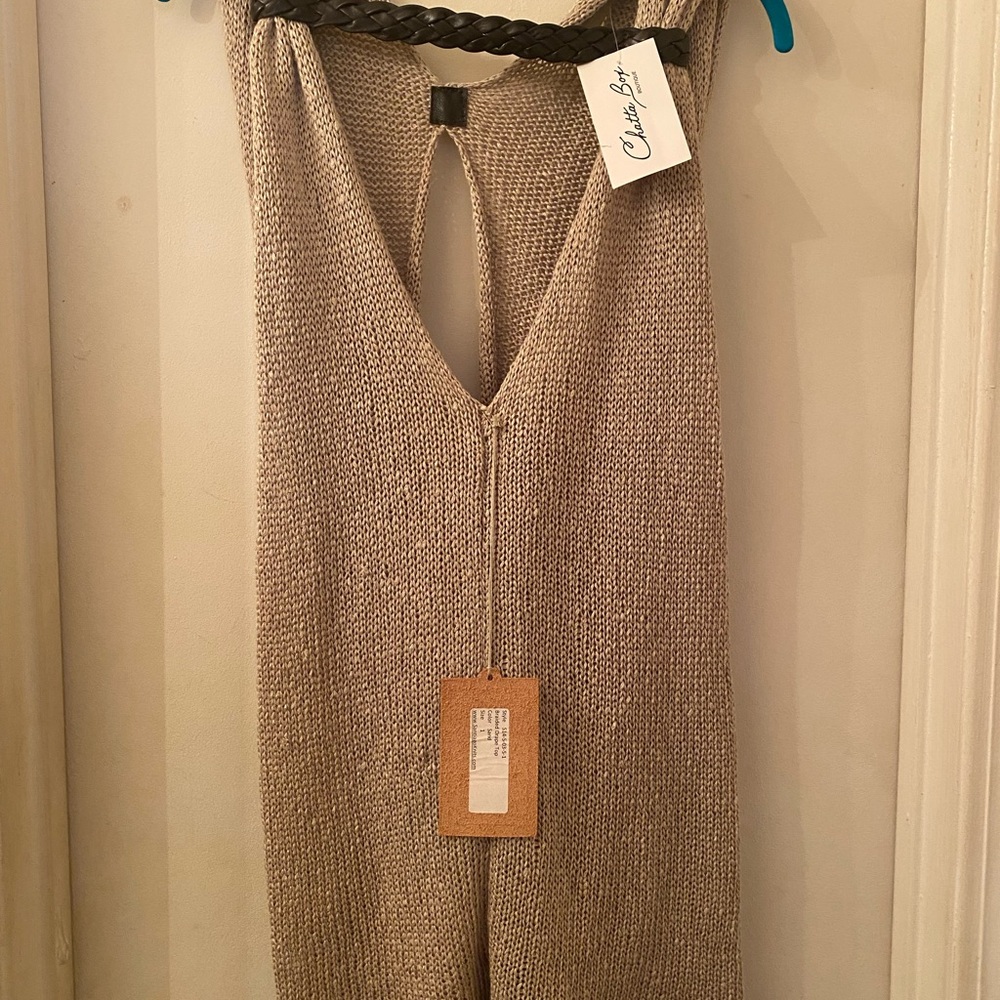 Chic Beige Knit Sweater Top